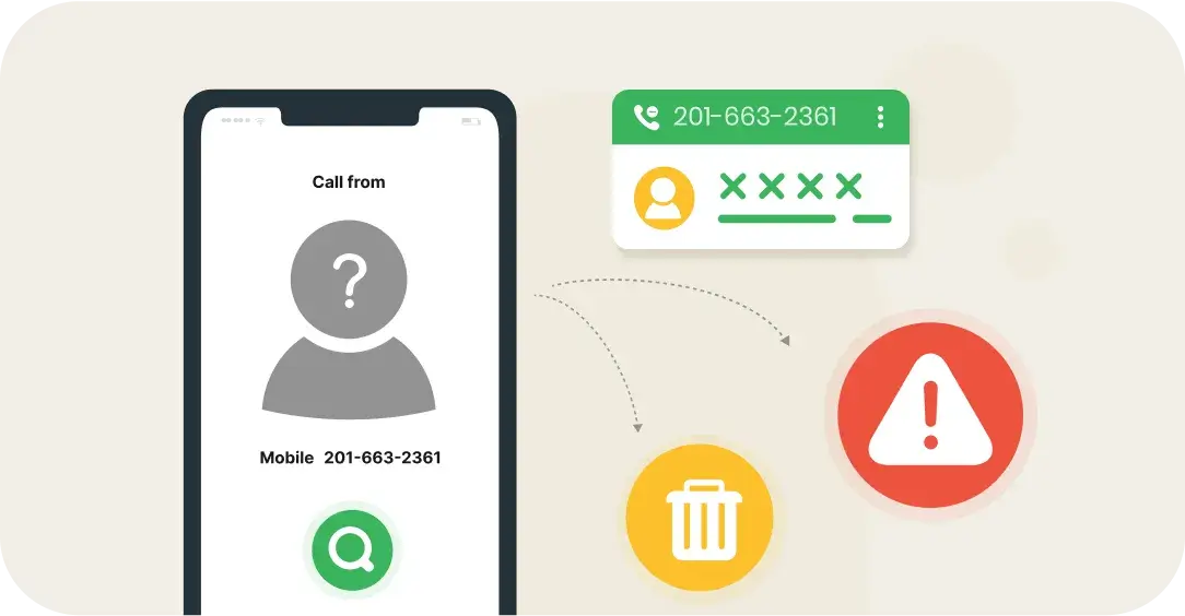 pesquisa de número de telefone de golpe e spam