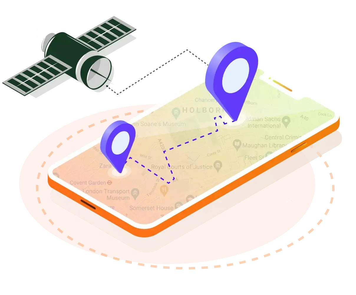 إرسال إشارة ping لموقع الهاتف المحمول